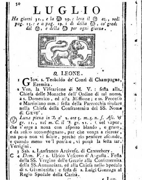 Il corso delle stelle osservato dal pronostico moderno Palmaverde Palmaverde almanacco piemontese ...