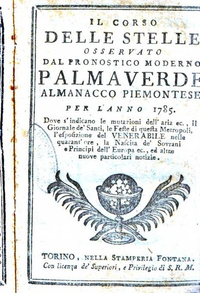 Il corso delle stelle osservato dal pronostico moderno Palmaverde Palmaverde almanacco piemontese ...