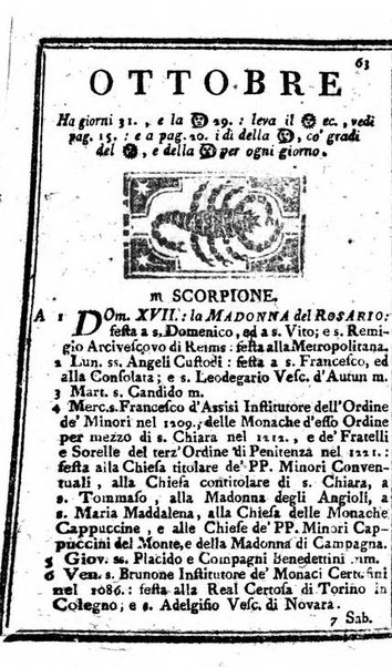 Il corso delle stelle osservato dal pronostico moderno Palmaverde Palmaverde almanacco piemontese ...