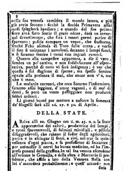 Il corso delle stelle osservato dal pronostico moderno Palmaverde Palmaverde almanacco piemontese ...