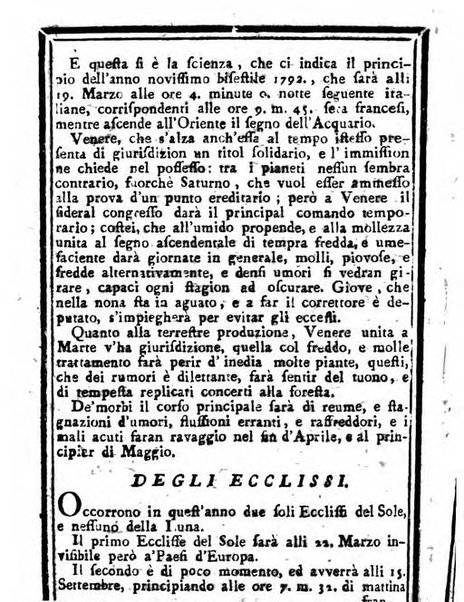 Il corso delle stelle osservato dal pronostico moderno Palmaverde Palmaverde almanacco piemontese ...