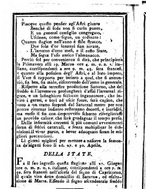 Il corso delle stelle osservato dal pronostico moderno Palmaverde Palmaverde almanacco piemontese ...