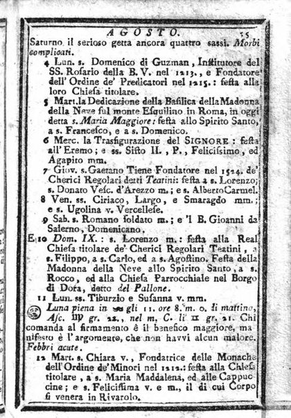 Il corso delle stelle osservato dal pronostico moderno Palmaverde Palmaverde almanacco piemontese ...