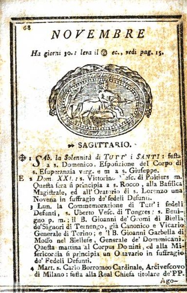 Il corso delle stelle osservato dal pronostico moderno Palmaverde Palmaverde almanacco piemontese ...