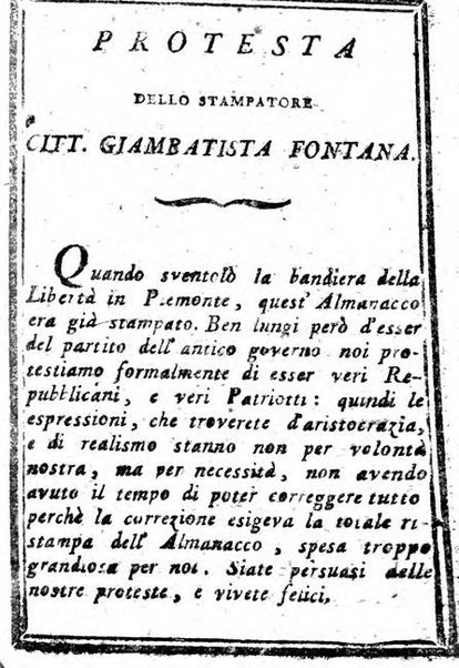 Il corso delle stelle osservato dal pronostico moderno Palmaverde Palmaverde almanacco piemontese ...