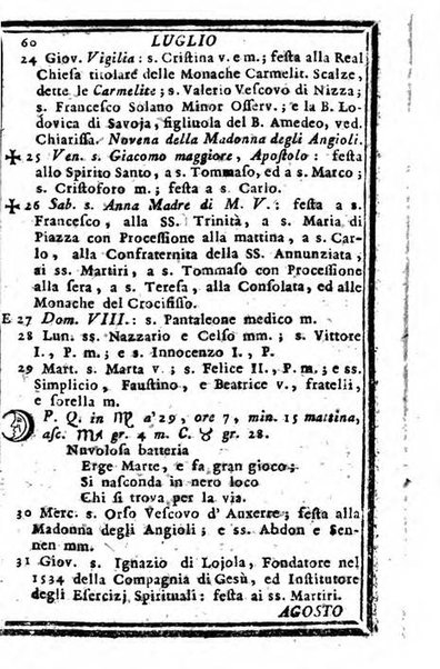 Il corso delle stelle osservato dal pronostico moderno Palmaverde Palmaverde almanacco piemontese ...