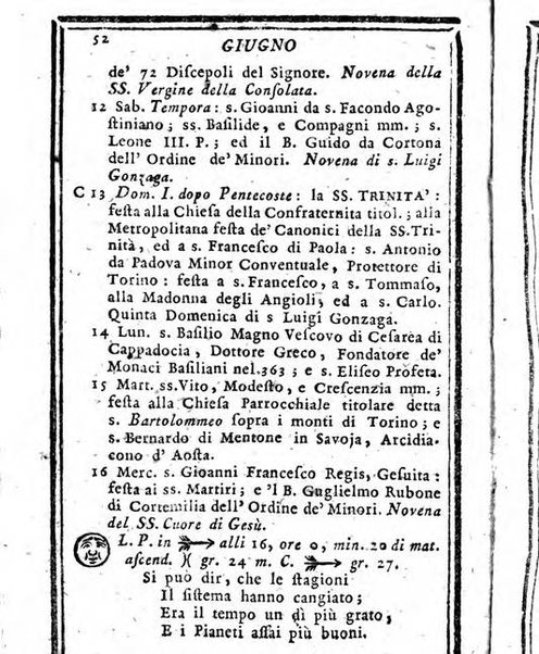 Il corso delle stelle osservato dal pronostico moderno Palmaverde Palmaverde almanacco piemontese ...