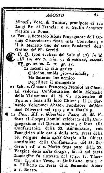 Il corso delle stelle osservato dal pronostico moderno Palmaverde Palmaverde almanacco piemontese ...