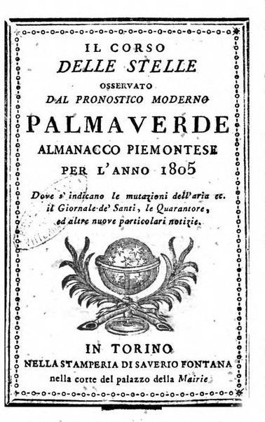 Il corso delle stelle osservato dal pronostico moderno Palmaverde Palmaverde almanacco piemontese ...