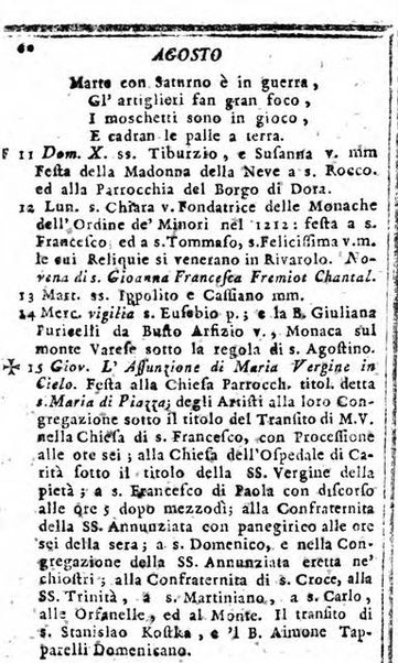 Il corso delle stelle osservato dal pronostico moderno Palmaverde Palmaverde almanacco piemontese ...