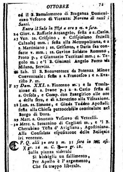 Il corso delle stelle osservato dal pronostico moderno Palmaverde Palmaverde almanacco piemontese ...