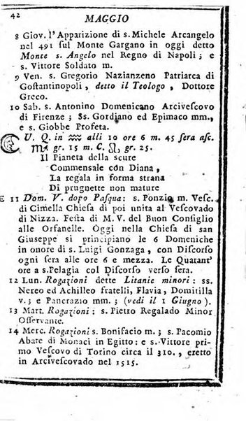 Il corso delle stelle osservato dal pronostico moderno Palmaverde Palmaverde almanacco piemontese ...