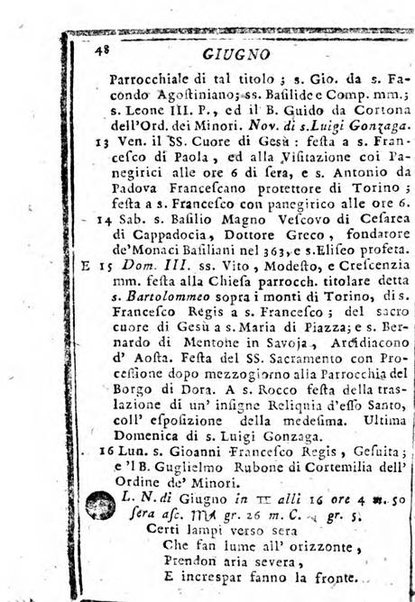 Il corso delle stelle osservato dal pronostico moderno Palmaverde Palmaverde almanacco piemontese ...