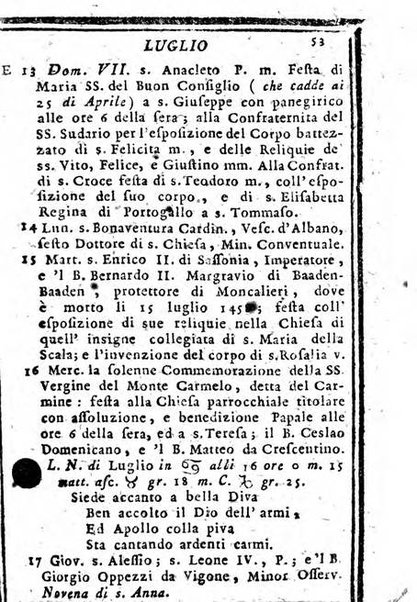 Il corso delle stelle osservato dal pronostico moderno Palmaverde Palmaverde almanacco piemontese ...