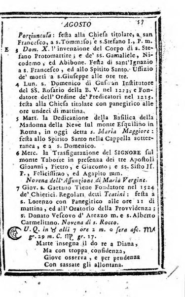 Il corso delle stelle osservato dal pronostico moderno Palmaverde Palmaverde almanacco piemontese ...