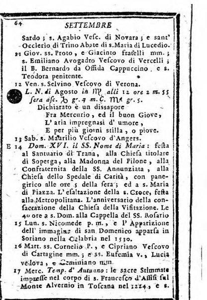 Il corso delle stelle osservato dal pronostico moderno Palmaverde Palmaverde almanacco piemontese ...