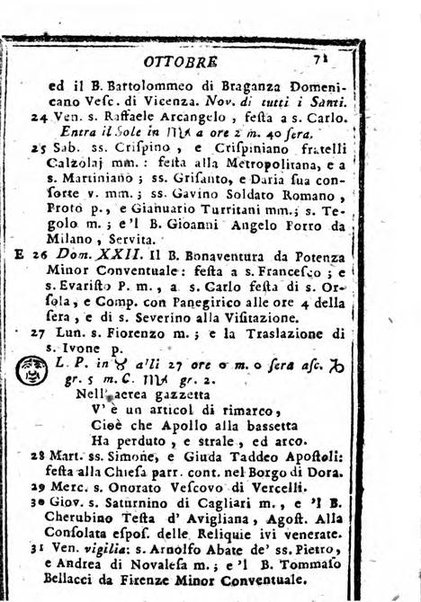 Il corso delle stelle osservato dal pronostico moderno Palmaverde Palmaverde almanacco piemontese ...