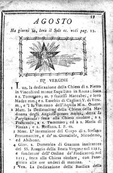 Il corso delle stelle osservato dal pronostico moderno Palmaverde Palmaverde almanacco piemontese ...