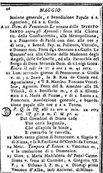 Il corso delle stelle osservato dal pronostico moderno Palmaverde Palmaverde almanacco piemontese ...