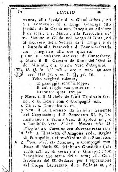 Il corso delle stelle osservato dal pronostico moderno Palmaverde Palmaverde almanacco piemontese ...