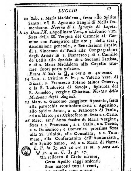 Il corso delle stelle osservato dal pronostico moderno Palmaverde Palmaverde almanacco piemontese ...