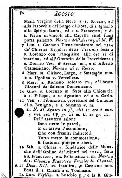 Il corso delle stelle osservato dal pronostico moderno Palmaverde Palmaverde almanacco piemontese ...