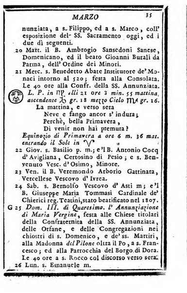 Il corso delle stelle osservato dal pronostico moderno Palmaverde Palmaverde almanacco piemontese ...