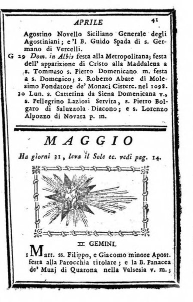 Il corso delle stelle osservato dal pronostico moderno Palmaverde Palmaverde almanacco piemontese ...