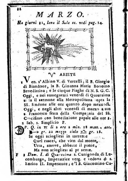 Il corso delle stelle osservato dal pronostico moderno Palmaverde Palmaverde almanacco piemontese ...