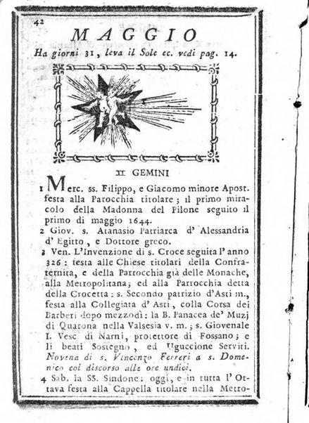 Il corso delle stelle osservato dal pronostico moderno Palmaverde Palmaverde almanacco piemontese ...