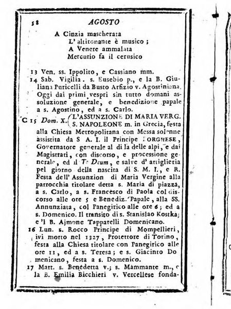 Il corso delle stelle osservato dal pronostico moderno Palmaverde Palmaverde almanacco piemontese ...