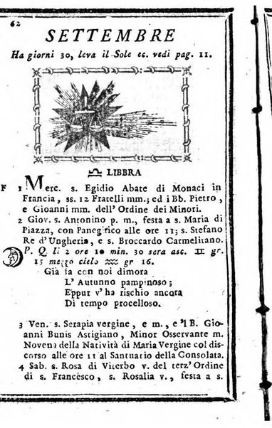 Il corso delle stelle osservato dal pronostico moderno Palmaverde Palmaverde almanacco piemontese ...