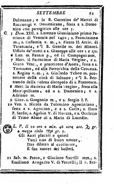 Il corso delle stelle osservato dal pronostico moderno Palmaverde Palmaverde almanacco piemontese ...