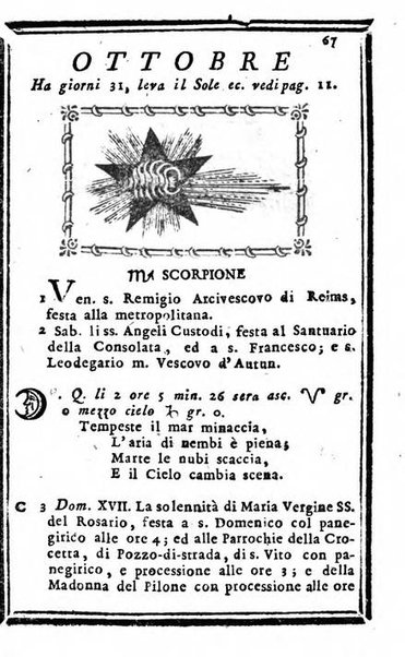 Il corso delle stelle osservato dal pronostico moderno Palmaverde Palmaverde almanacco piemontese ...