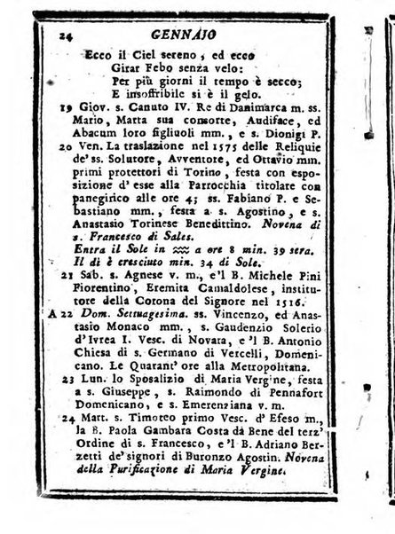 Il corso delle stelle osservato dal pronostico moderno Palmaverde Palmaverde almanacco piemontese ...