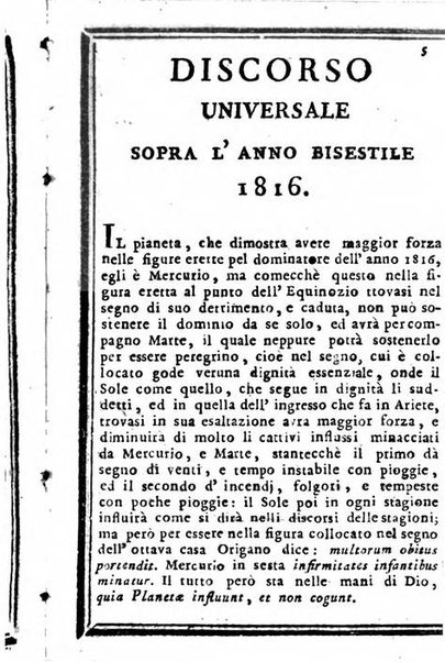 Il corso delle stelle osservato dal pronostico moderno Palmaverde Palmaverde almanacco piemontese ...