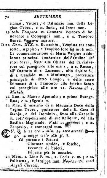 Il corso delle stelle osservato dal pronostico moderno Palmaverde Palmaverde almanacco piemontese ...