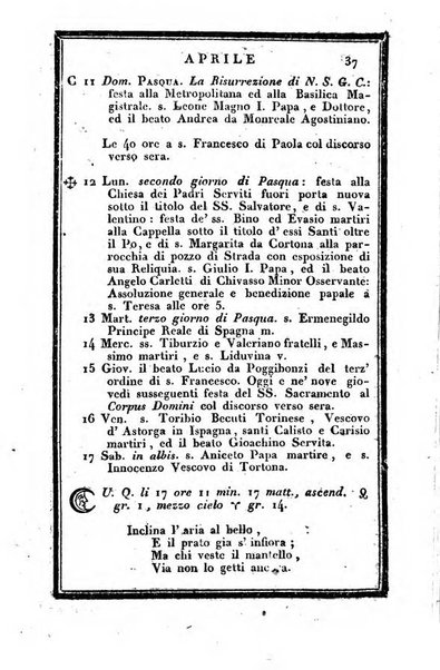 Il corso delle stelle osservato dal pronostico moderno Palmaverde Palmaverde almanacco piemontese ...