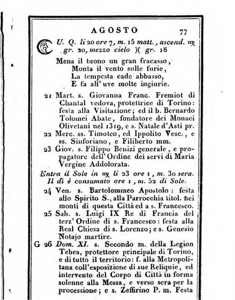 Il corso delle stelle osservato dal pronostico moderno Palmaverde Palmaverde almanacco piemontese ...