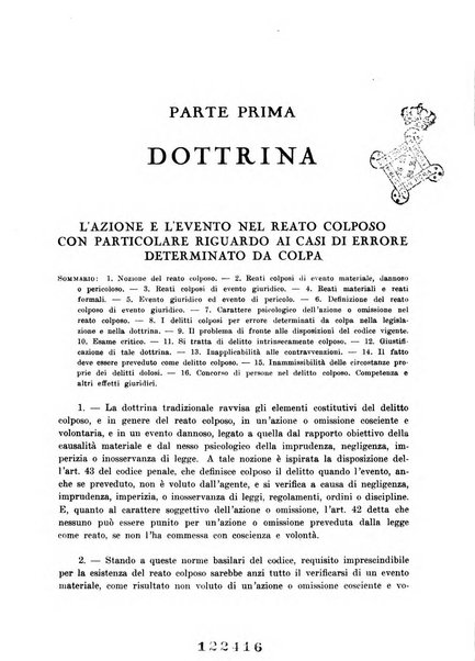 La Corte d'assise rassegna bimestrale di diritto penale di scienze criminali e di vita giudiziaria