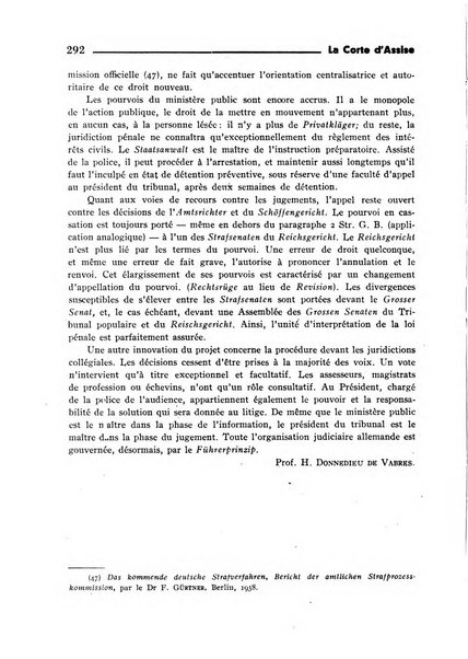 La Corte d'assise rassegna bimestrale di diritto penale di scienze criminali e di vita giudiziaria