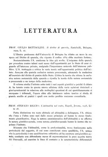 La Corte d'assise rassegna bimestrale di diritto penale di scienze criminali e di vita giudiziaria