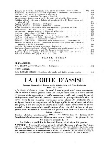 La Corte d'assise rassegna bimestrale di diritto penale di scienze criminali e di vita giudiziaria