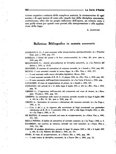 La Corte d'assise rassegna bimestrale di diritto penale di scienze criminali e di vita giudiziaria