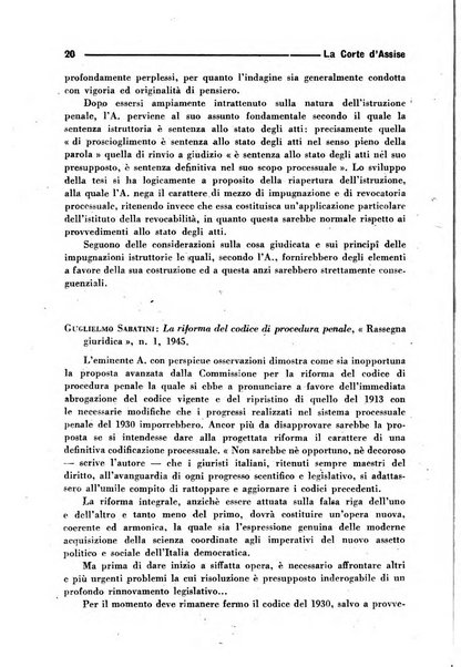 La Corte d'assise rassegna bimestrale di diritto penale di scienze criminali e di vita giudiziaria