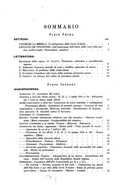 La Corte d'assise rassegna bimestrale di diritto penale di scienze criminali e di vita giudiziaria