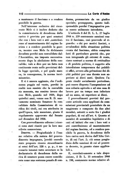 La Corte d'assise rassegna bimestrale di diritto penale di scienze criminali e di vita giudiziaria