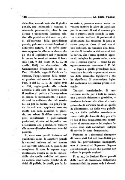 La Corte d'assise rassegna bimestrale di diritto penale di scienze criminali e di vita giudiziaria