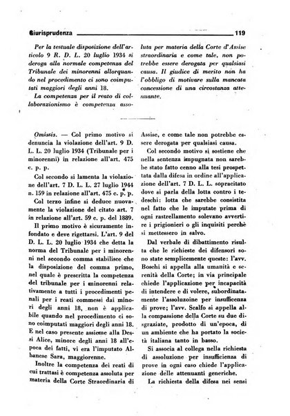 La Corte d'assise rassegna bimestrale di diritto penale di scienze criminali e di vita giudiziaria