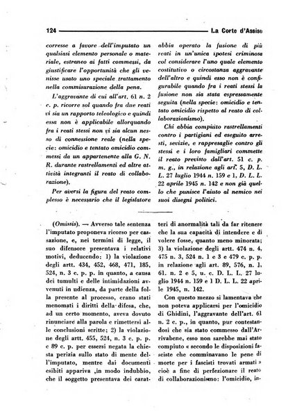 La Corte d'assise rassegna bimestrale di diritto penale di scienze criminali e di vita giudiziaria